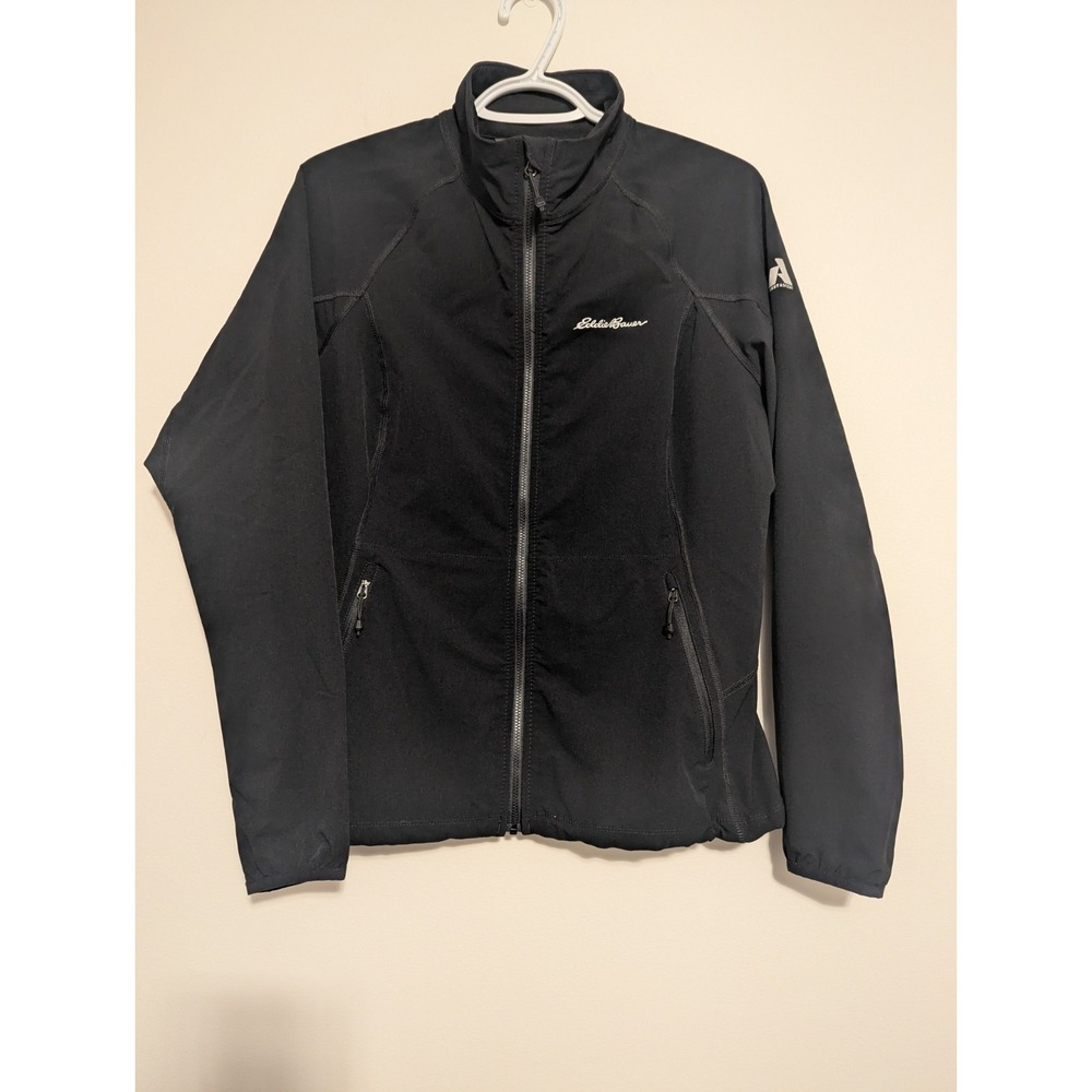Eddie Bauer First Ascent Womens Size M Jacket Black Nylon Stretch Running Hiking